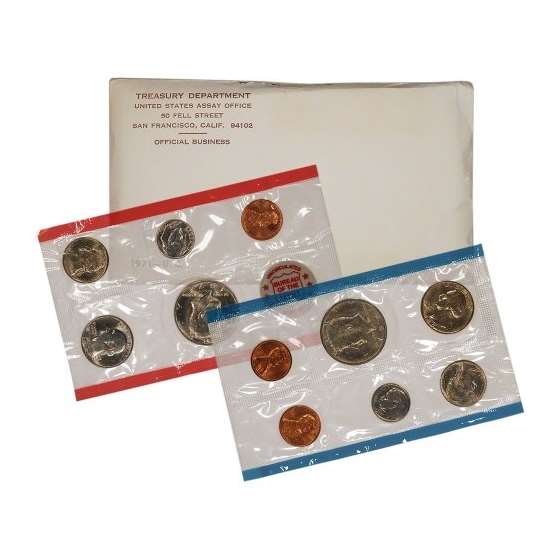 1971 United States Mint Uncirculated Coin Set In O