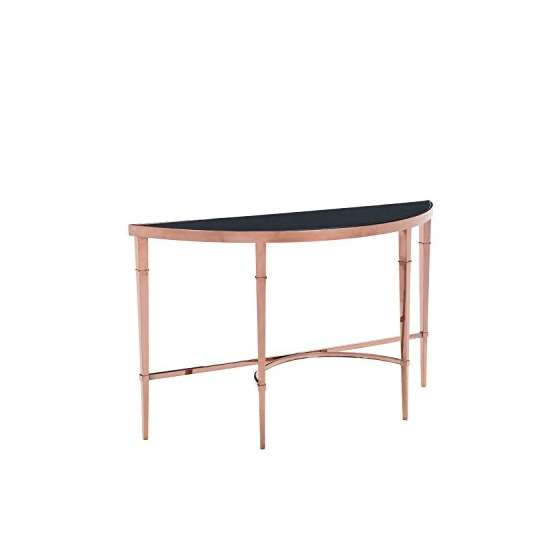 Elite Console Table, Rose Gold/Black