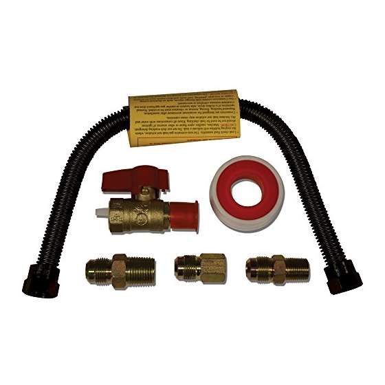 24 And Universal Gas Appliance Hook-Up Kit - Black
