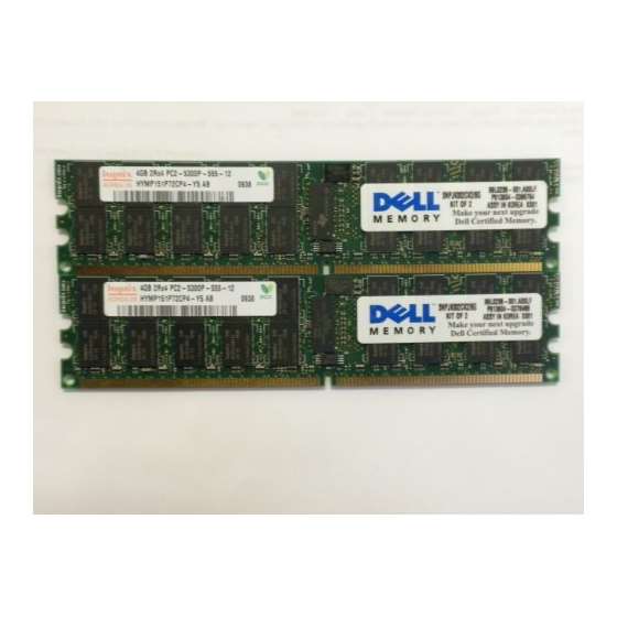 DELL 2 X 4GB MEMORY SNPJK002CK2 By 8G FOR Poweredg