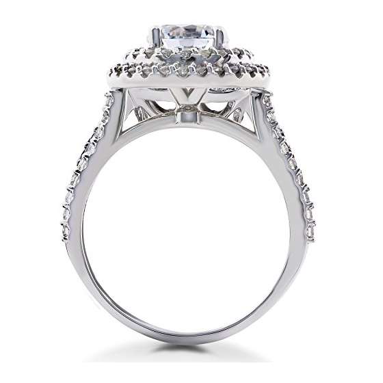 1 1/2 Ct Halo Lab Grown Diamond Engagement Ring-3