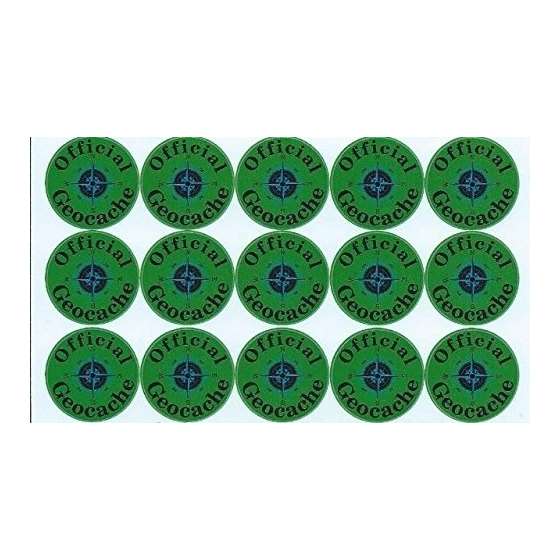 1In X 1In Official Geocache Micro Cache Stickers D