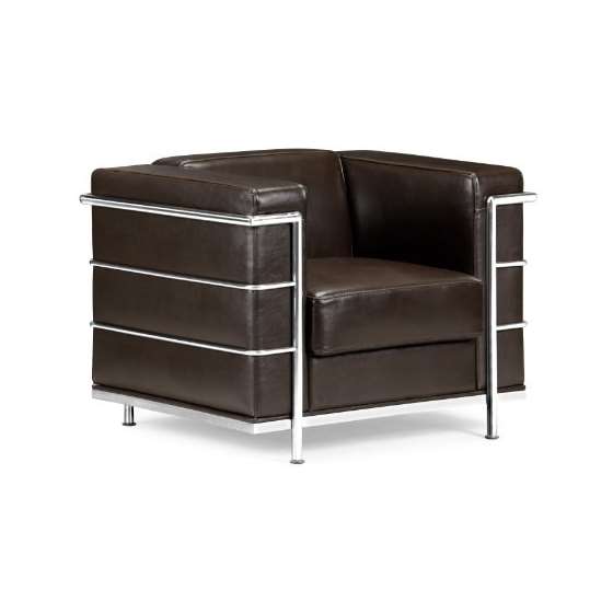 Modern Fortress Arm Chair, Espresso