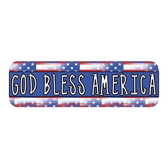 10In X 3In God Bless America Bumper Sticker Vinyl