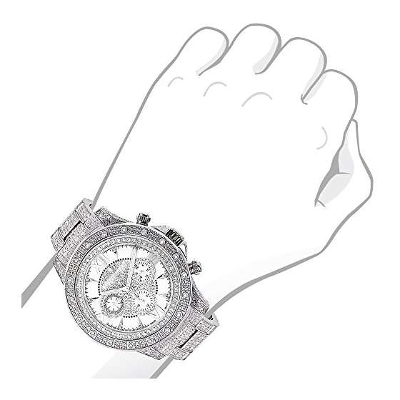 Watches: Iced Out Mens Diamond Watch 1.25Ct-3