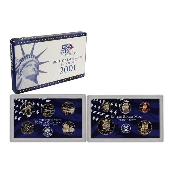 2001 S US Mint Proof Set OGP