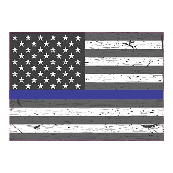 Blue Lives Matter American Flag Vinyl Bumper Stick