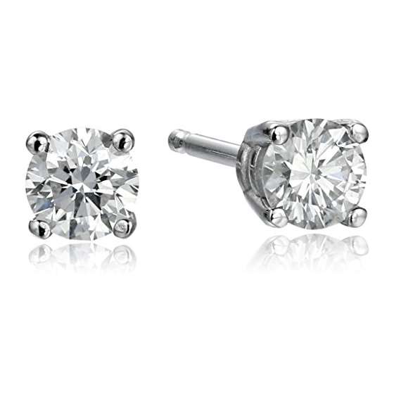 IGI Certified 14K Gold Lab Diamond Stud Earrings (