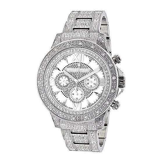 Watches: Iced Out Mens Diamond Watch 1.25Ct