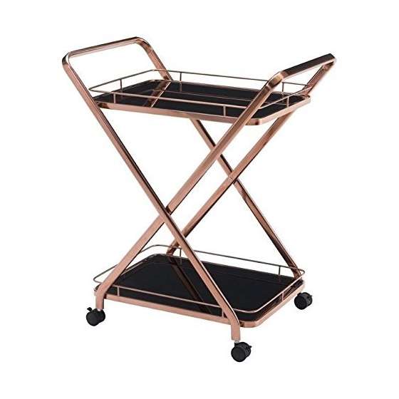 Vesuvius Serving Cart, Rose Gold