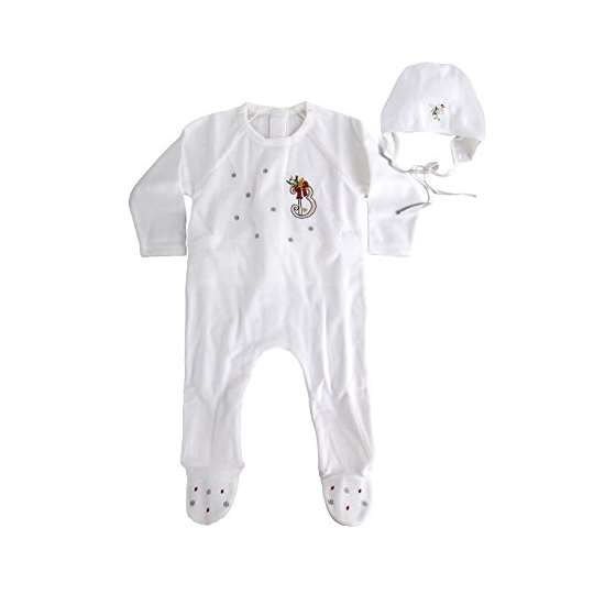 Ultra Soft Velour Baby Footie And Hat With Holiday