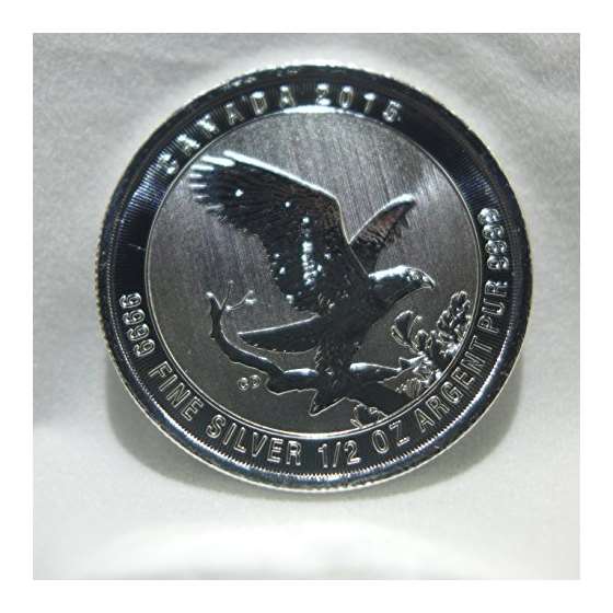 2015 CA 1 By 2 Ounce Canadian Bald Eagle Silver-3