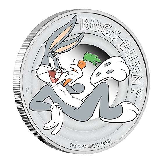 2018 TV Looney Tunes BUGS BUNNY Silver Coin 50 Cen