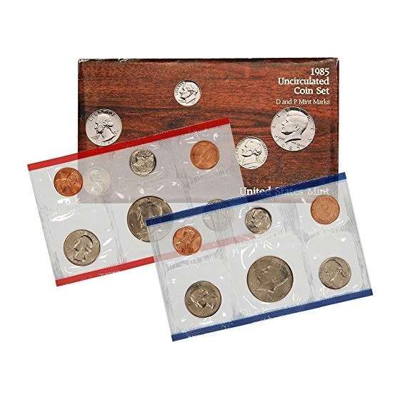 1985 P D US Mint 10-Coin Mint Set Uncirculated