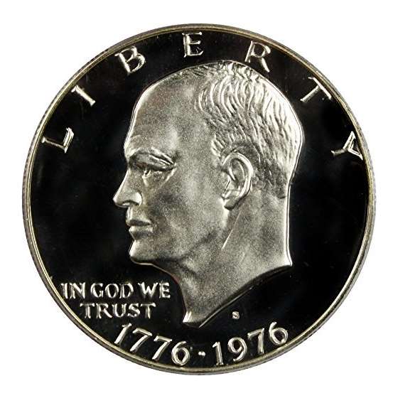 1976 S Eisenhower Proof 40 Silver Dollar Choice Un