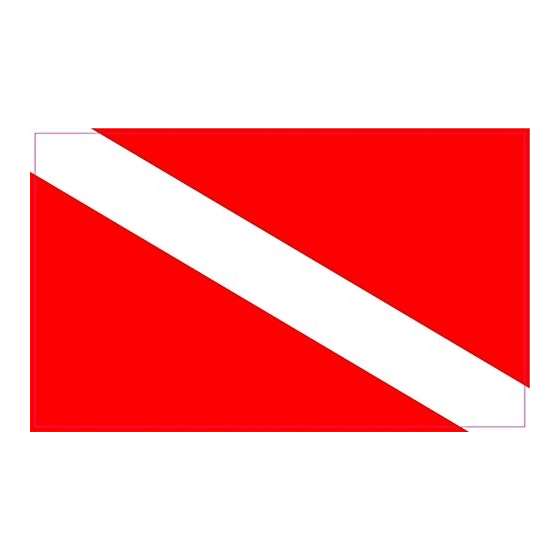 5In X 3In (127Mm X 76Mm) SCUBA Diver Down Flag Bum