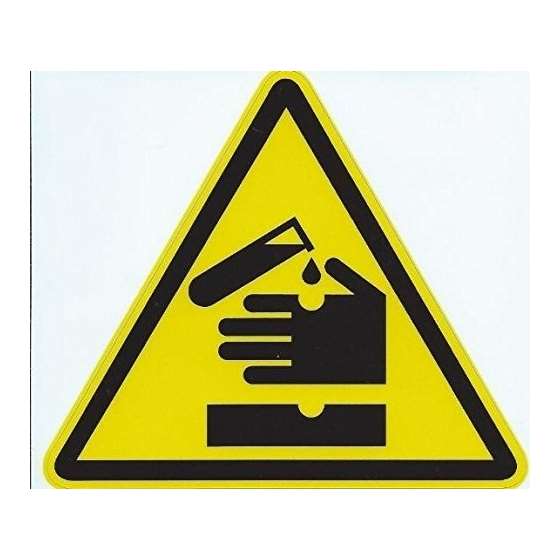 4.5 And X 4 And Acid Corrosive Warning Sign Decal