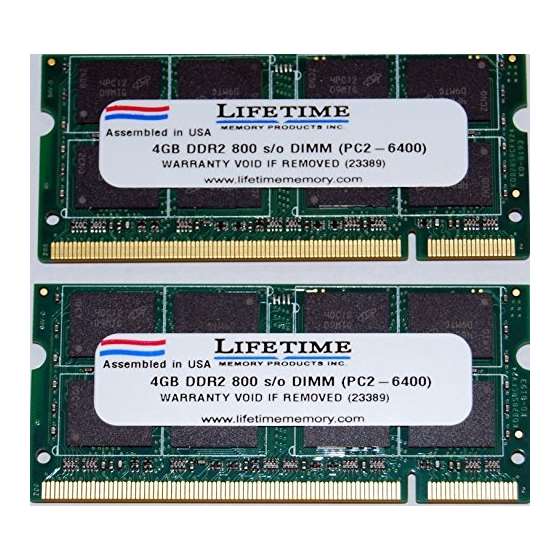 NEW 8GB 2 X 4GB DDR2-800 SODIMM Laptop Memory PC2-