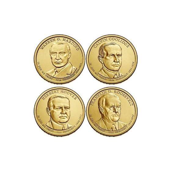 2014 P Presidential Dollar Set 4 Coins Uncirculate