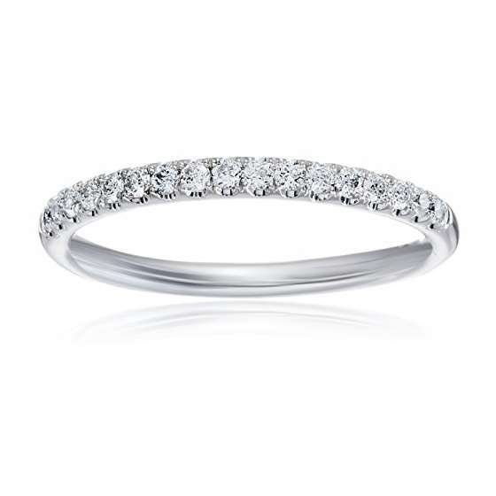 14K White Gold Lab Grown Diamond Wedding Ring (1/4