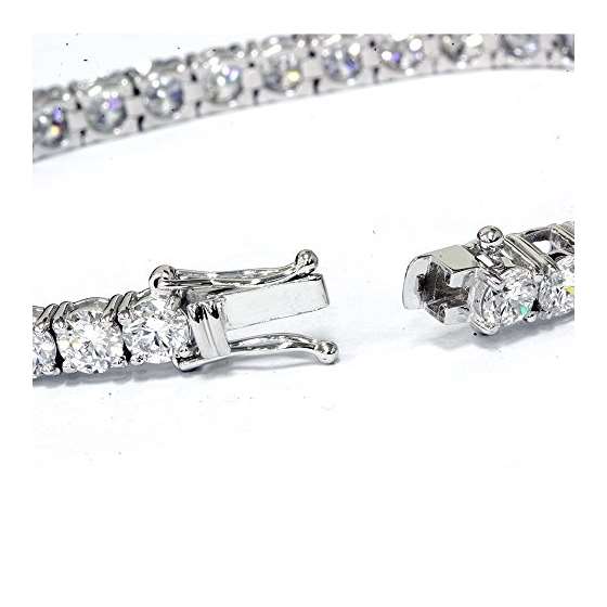 12.36 Ct Diamond Tennis Bracelet 18K White Gold-3