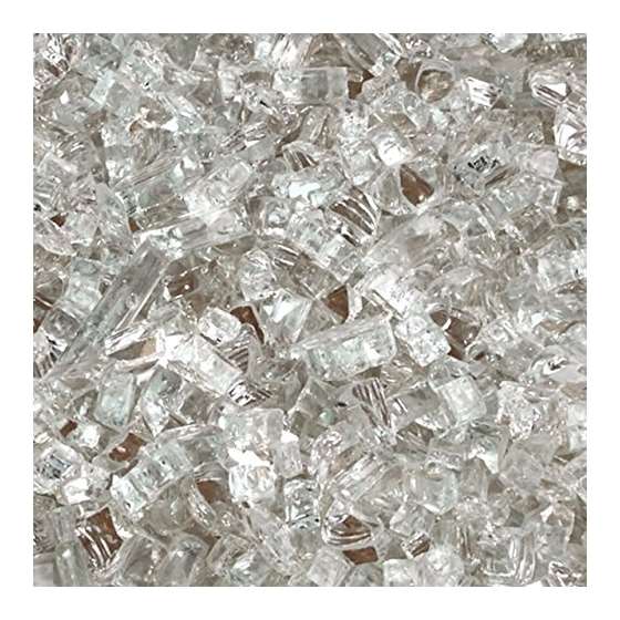 1/4 Inch Classic Clear Fire Glass - 10 Pound Bag F