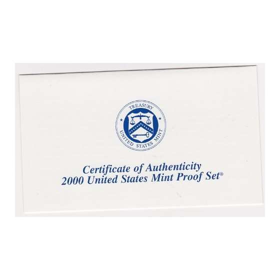 2000 S US Mint Proof Set Original Government Pac-3