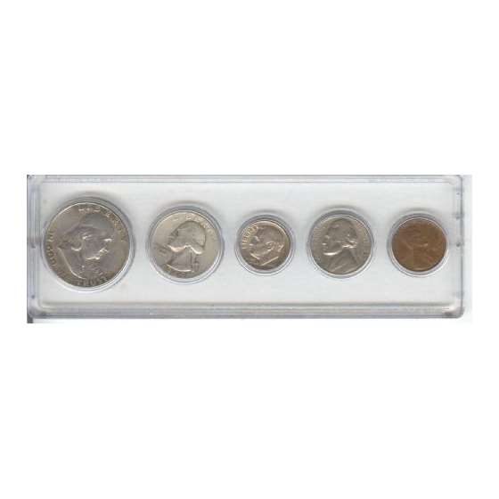 1949 BIRTH YEAR COIN SET, 5 COINS TOTAL-, SILVER H