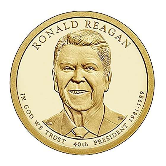 2016 P, D 2 Coin-Ronald Reagan Presidential Uncirc