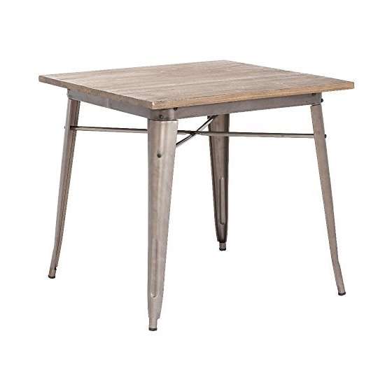 Modern Titus Dining Table, Rustic Wood