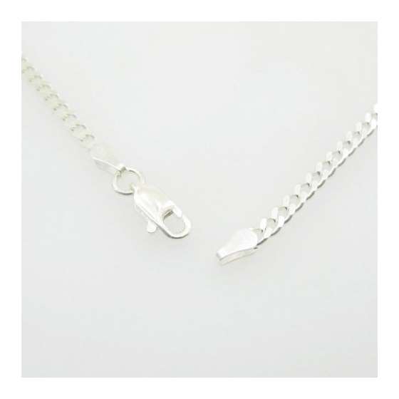 Silver Curb Link Chain Necklace BDC66-3