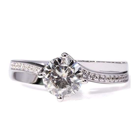 1.5 Carat Moissanite Wedding Ring With Natural D-3