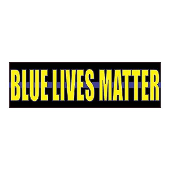 10Inx 3In Blue Lives Matter Bumper Sticker Police