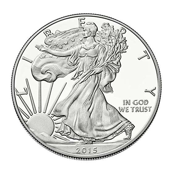 2015-1 Oz American Silver Eagle .999 Fine Silver D