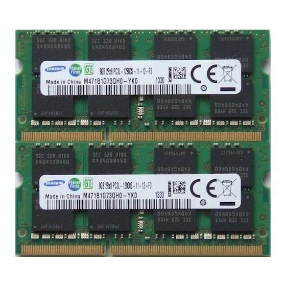 Ram Memory 16GB Kit 2 X 8GB DDR3 PC3L-12800,1600Mh