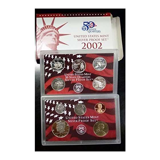 2002 U.S. Mint Silver Proof Set Set Uncirculated