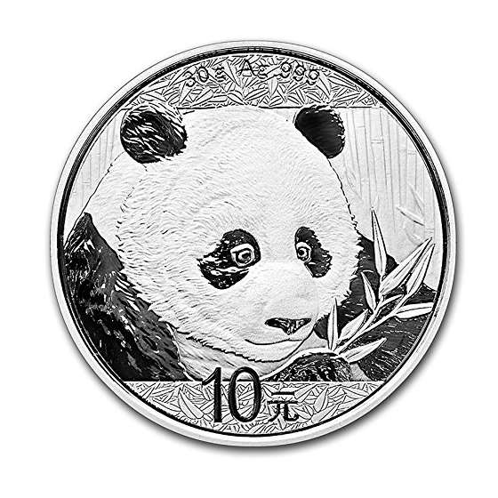 2018 CN Chinese Panda 30 Gram Silver Coin Yuan Unc