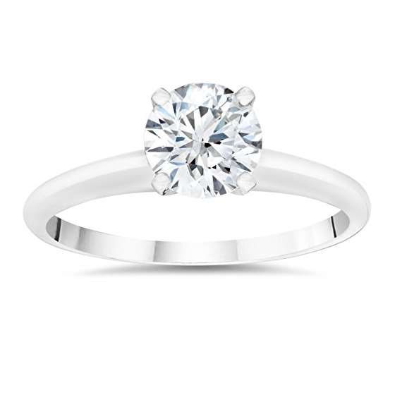 3/8Ct Lab Grown Solitaire Diamond Engagement Ring