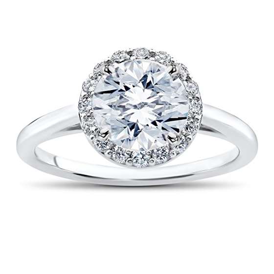 1 3/4 Ct Lab Grown Eco Friendly Halo Diamond Madel