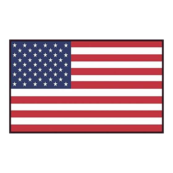 5In X 3In United States US Flag Black Border Bumpe