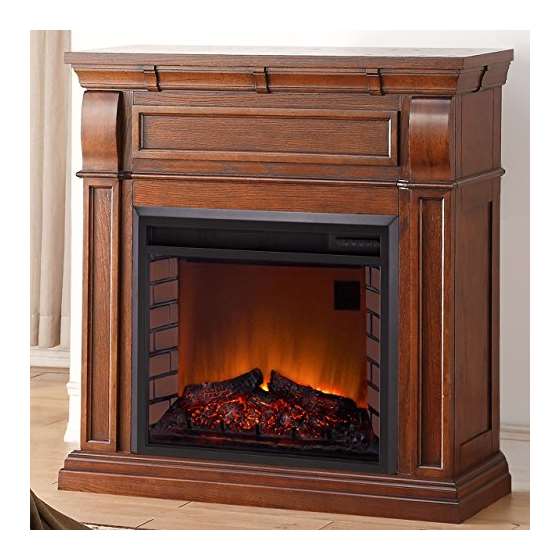 Full Size Electric Fireplace - Remote Control, Che