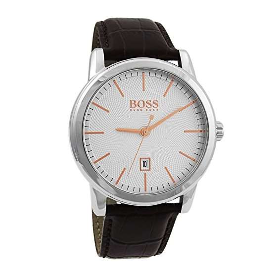 Hugo Boss Classic 1 Silver Dial Brown Leather Stra