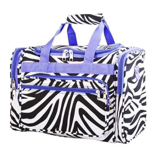 Purple Zebra Duffle Bag 16-Inch