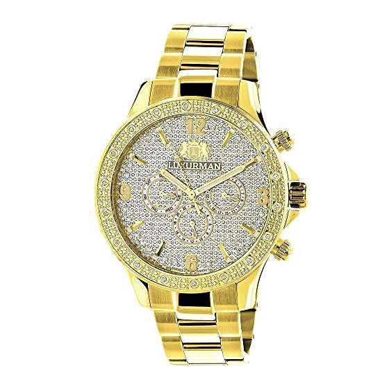 Liberty Mens Diamond Watch For Sale 0.2Ct Yellow G