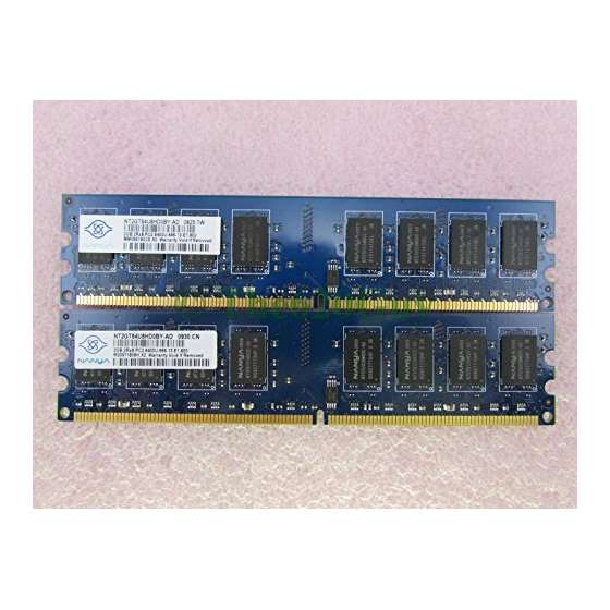 NT2GT64U8HD0BY-AD 4GB 2 X 2GB PC2-6400U DDR2 800 N