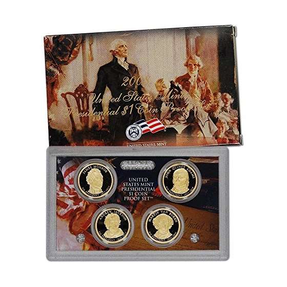 2008 S Presidential Dollar 4-Coin Set In OGP With