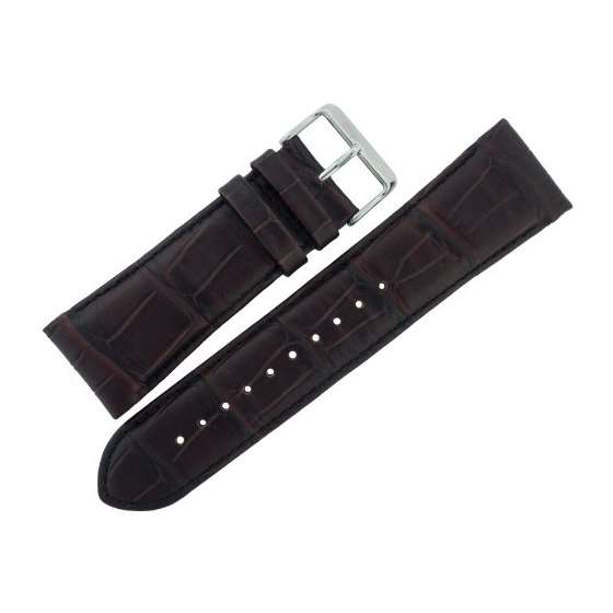 Assorted Watch Strap 29Mm Alligator Print Brown Le