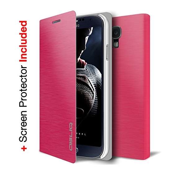 Brushed Pink Samsung Galaxy S4 Flip Cover Case Bro