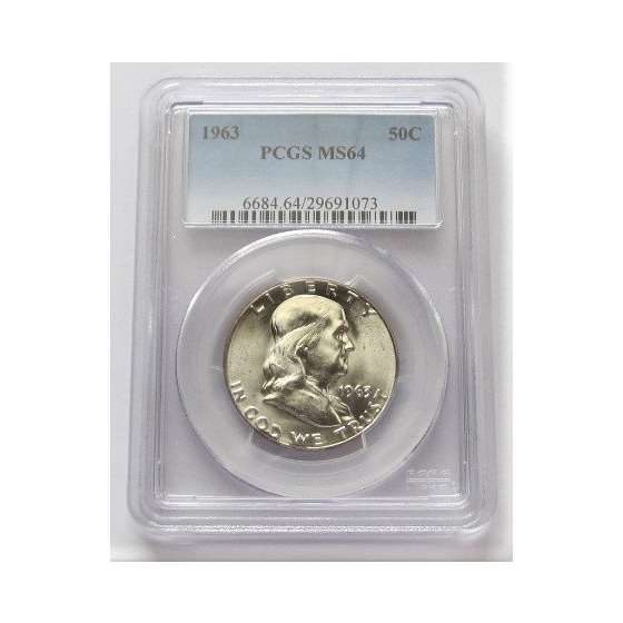 1963 Franklin Half Dollar MS64 PCGS