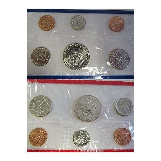 1984 P D U.S. Mint 10-Coin Uncirculated Set With-3